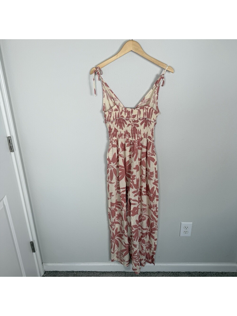 Patrons of Peace Arcadia Jumpsuit Wide Leg Pockets Dusty Mauve Floral Small - Picture 5 of 7